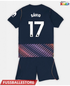 Günstige Tottenham Hotspur Savio #17 Auswärts Trikotsatzt Kinder 2026-27 Kurzarm (+ Kurze Hosen)